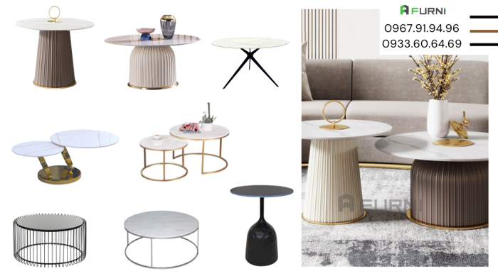 Mẫu Bàn Sofa Tròn Mặt Đá Đẹp Hiện Đại Trang Trí Décor Phòng Khách HCM Mẫu Bàn Sofa Tròn Mặt Đá Đẹp Hiện Đại Trang Trí Décor Phòng Khách HCM