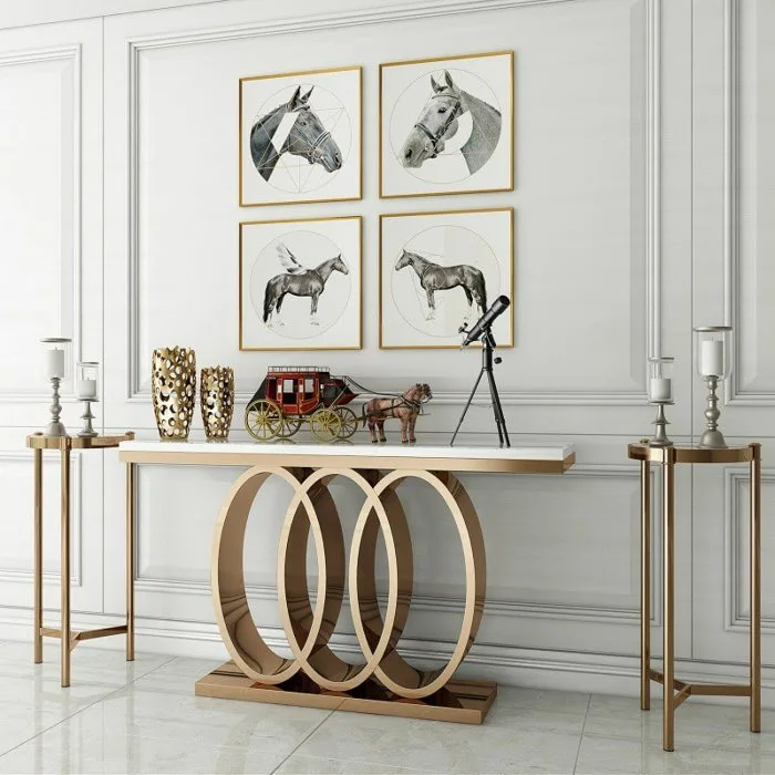 Bàn Decor Hiện Đại Cho Phòng Khách 120cm Mạ Vàng PVD Bàn Decor Hiện Đại Cho Phòng Khách 120cm Mạ Vàng PVD