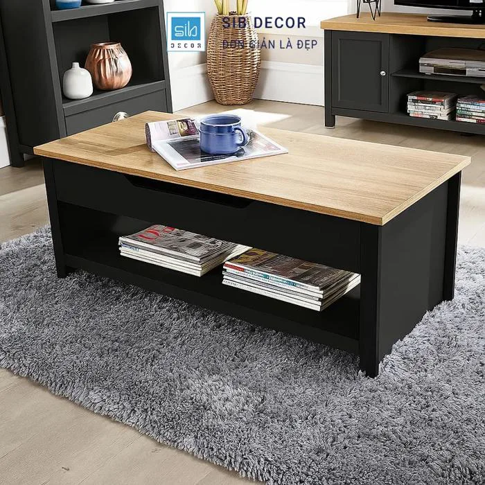 Bàn Trà Nâng Mặt SIB Decor BT2567 Gỗ Công Nghiệp Có Ngăn Chứa Đa Năng Hiện Đại Bàn Trà Nâng Mặt SIB Decor BT2567 Gỗ Công Nghiệp Có Ngăn Chứa Đa Năng Hiện Đại