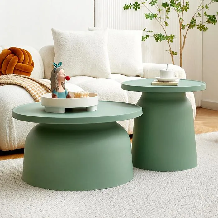 Bộ bàn trà decor nhựa PP nhập khẩu kiểu dáng đơn giản BTN-02 Bộ bàn trà decor nhựa PP nhập khẩu kiểu dáng đơn giản BTN-02