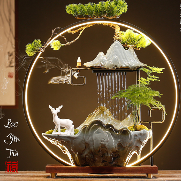 Trang Trí Decor Bàn Trà - Thác Nước Phong Thủy Trang Trí Decor Bàn Trà - Thác Nước Phong Thủy
