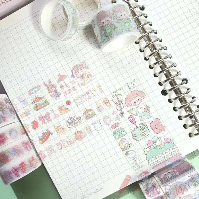 Băng Dính Washi Tape/ Băng keo giấy Nhật Bản