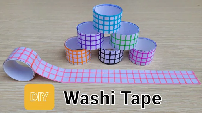 Cách Làm Washi Tapes Đơn Giản| Làm Băng Keo Hình Dán | DIY Washi Tapes