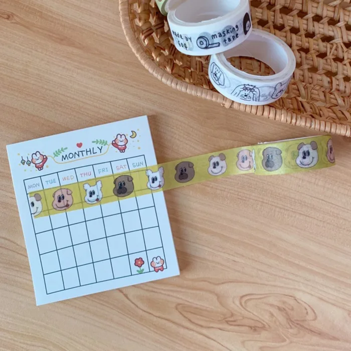 Cuộn băng dính washi tape in họa tiết đáng yêu trang trí sổ tay đồ dùng học  tập | Shopee Việt Nam