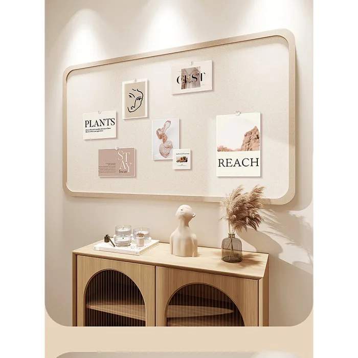 Bảng nỉ dán tường decor bàn học, bảng ghim ghi chú gắn tranh ảnh tặng kèm  phụ kiện