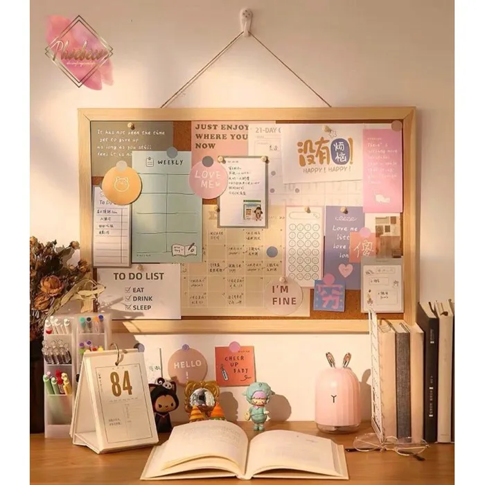Bảng ghim bần ghi chú, bàng ghi chú decor