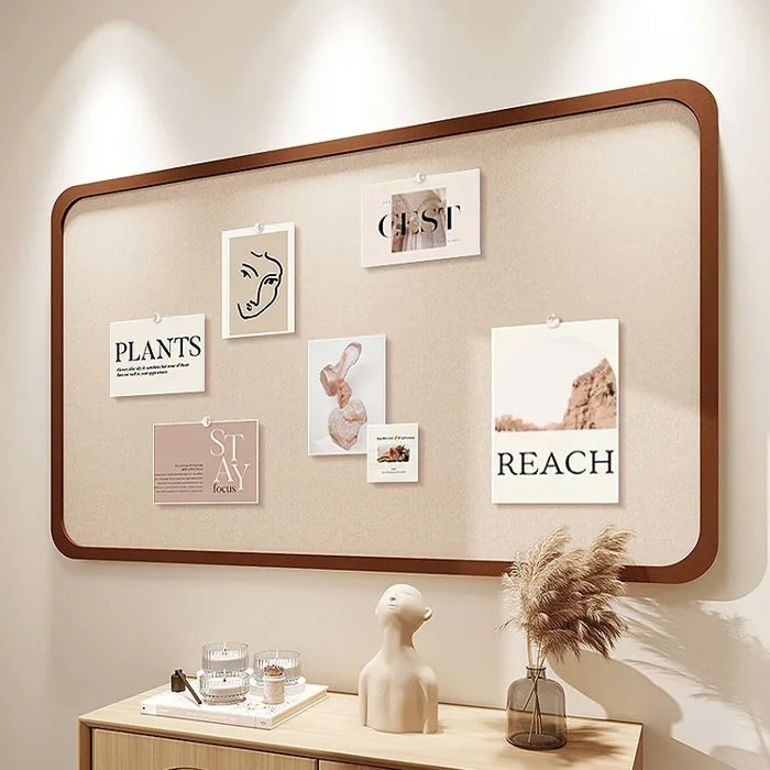 Bảng nỉ dán tường decor bàn học, bảng ghim ghi chú gắn tranh ảnh tặng kèm  phụ kiện