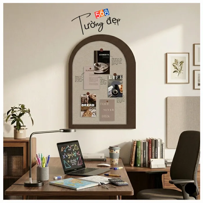 Bảng ghim nỉ dán tường, trang trí nhà, decor bàn học, bảng ghi chú, gắn  tranh ảnh.Tặng kèm phụ kiện