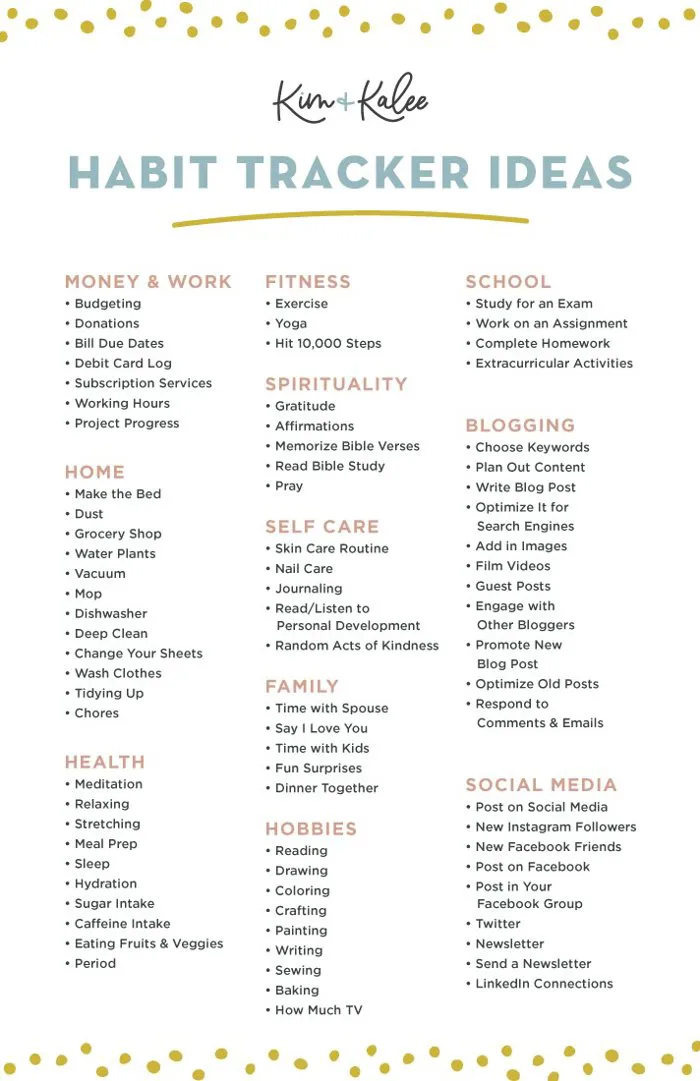 7 Habit Tracker ý tưởng | sổ tay, học tập, kế hoạch cuộc đời