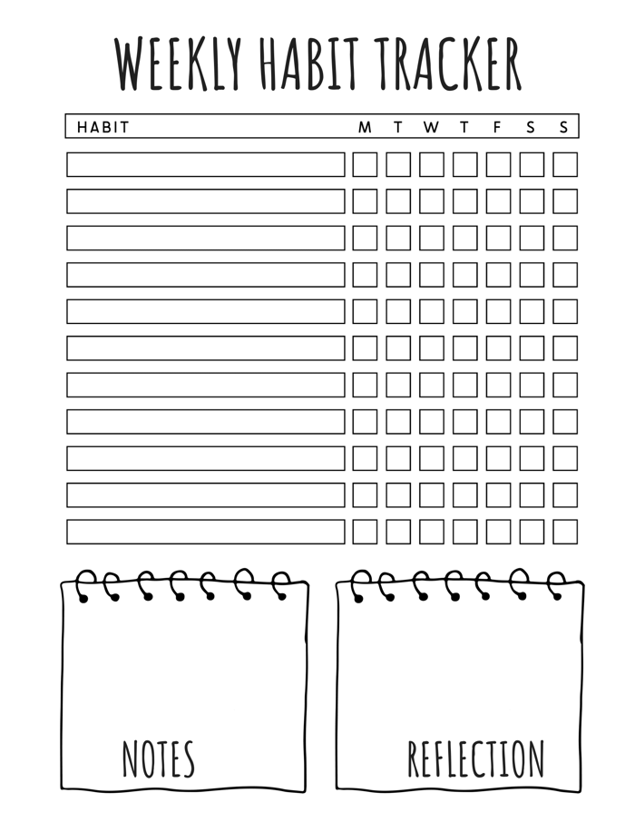 7 Habit Tracker ý tưởng | sổ tay, học tập, kế hoạch cuộc đời