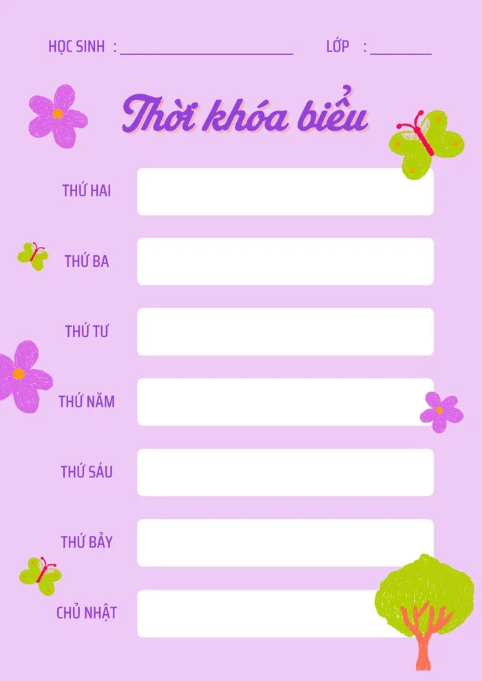 Trang 3 – Mẫu bảng kế hoạch đẹp, dễ chỉnh sửa và in miễn phí | Canva