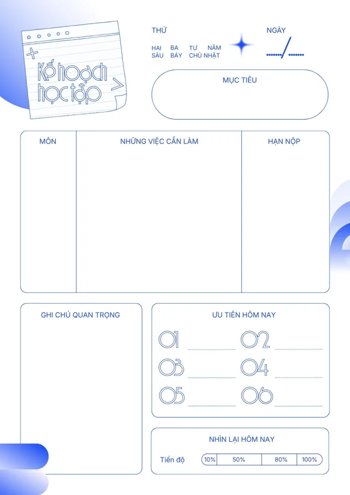 Trang 3 – Mẫu bảng kế hoạch đẹp, dễ chỉnh sửa và in miễn phí | Canva