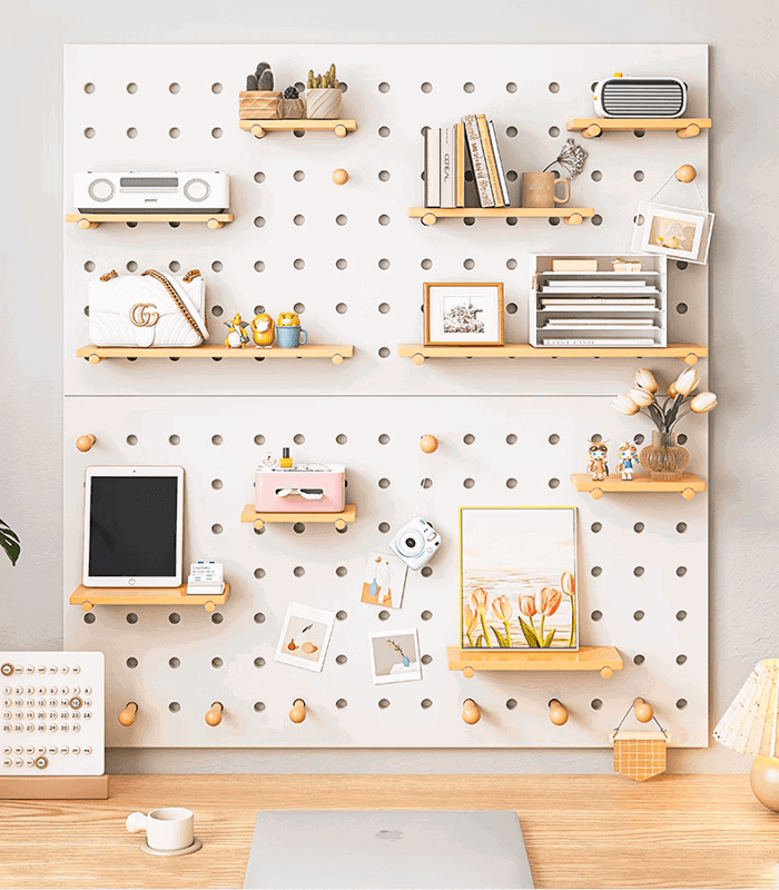 Bảng Treo Tường Trang Trí PEGBOARD gỗ - GP295