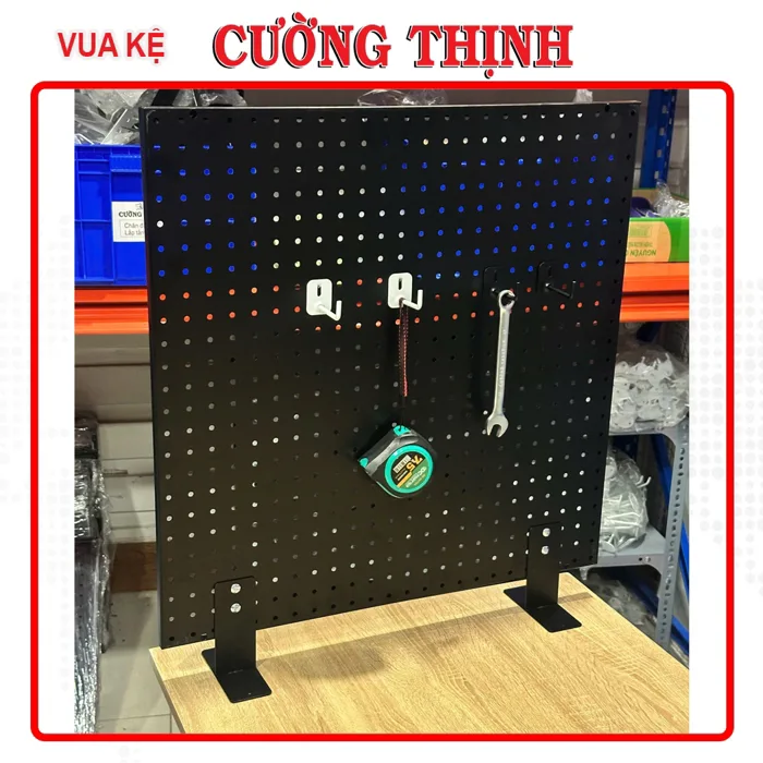 [Nhiều Size]Combo Bảng lỗ Pegboard chân đứng để bàn decor góc học tập,bảng  Pegboard trang trí bàn làm việc, móc tôn lỗ