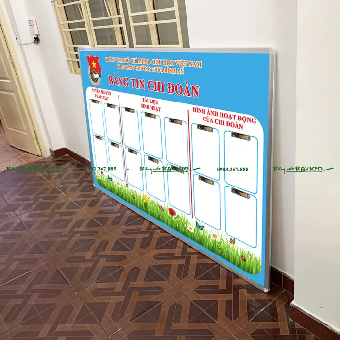 BẢNG TIN CHI ĐOÀN - KT: 120X180 CM - Bảng Viết Bavico