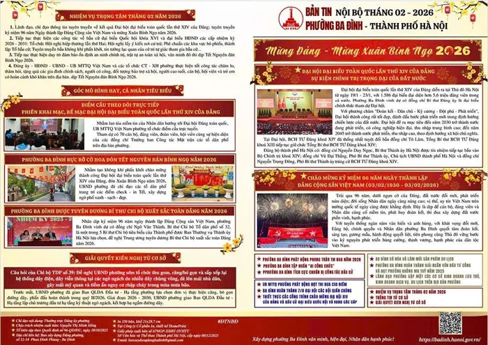 PHƯỜNG BA ĐÌNH RA MẮT BẢN TIN SỐ ĐẶC BIỆT PHƯỜNG BA ĐÌNH RA MẮT BẢN TIN SỐ ĐẶC BIỆT