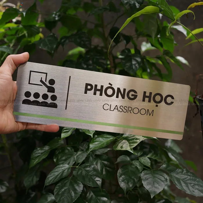 Bảng inox tên phòng học LEVU INB10 classroom • LEVUSHOP Bảng inox tên phòng học LEVU INB10 classroom • LEVUSHOP