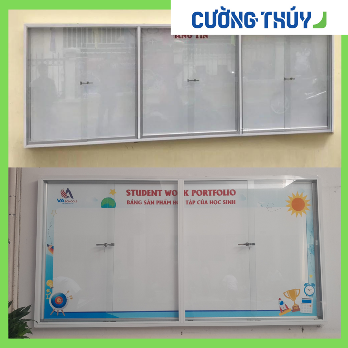 Bảng Thông Tin Kính Lùa Treo Tường – Hiện Đại, Bền Bỉ & An Toàn Cho Mọi  Không Gian