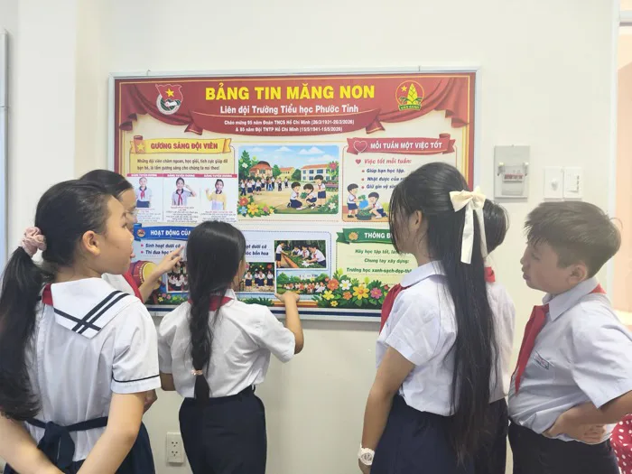 LIÊN ĐỘI TH PHƯỚC TỈNH XÂY DỰNG CÔNG TRÌNH MĂNG NON CHÀO MỪNG CÁC NGÀY LỄ  LỚN THÁNG 5: “BẢNG TIN ...