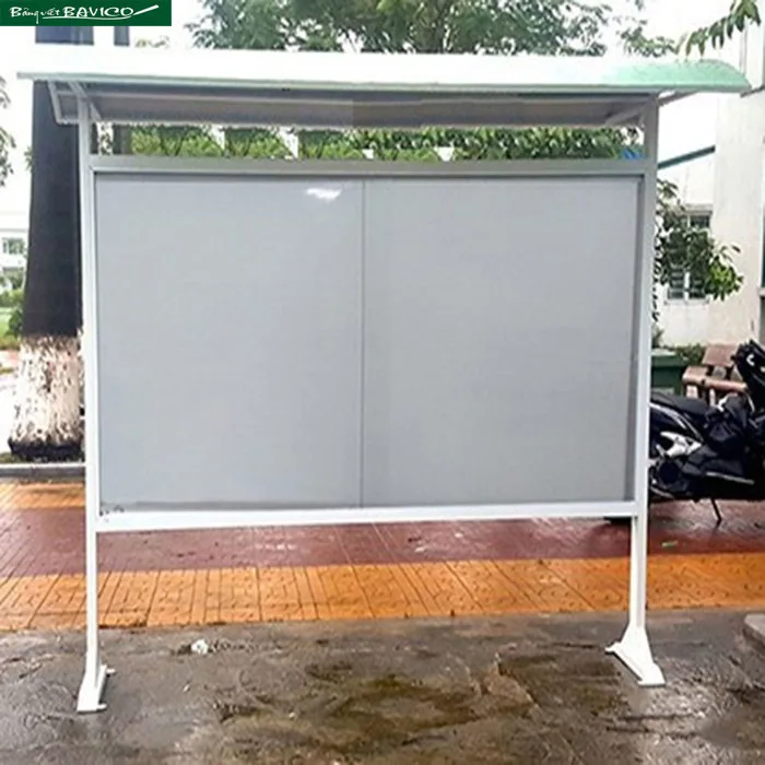 Bảng thông báo ngoài trời có gắn mái che - Bảng Viết Bavico Bảng thông báo ngoài trời có gắn mái che - Bảng Viết Bavico