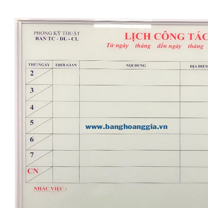 Bảng Kính Khung Nhôm Treo Tường - banghoanggia.vn Bảng Kính Khung Nhôm Treo Tường - banghoanggia.vn