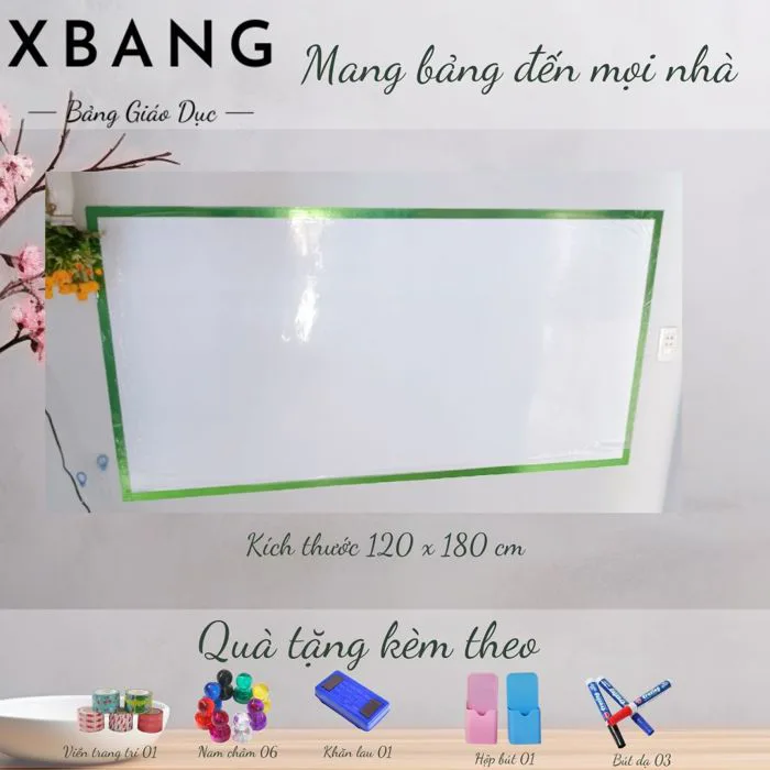 Bảng trắng dán tường có từ tính hàng cao cấp – XBANG Bảng trắng dán tường có từ tính hàng cao cấp – XBANG