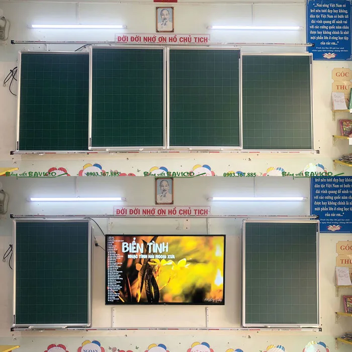 Bảng Trượt Ngang 4 Tấm Tiểu Học - KT: 120x400 cm I Freeship Bảng Trượt Ngang 4 Tấm Tiểu Học - KT: 120x400 cm I Freeship