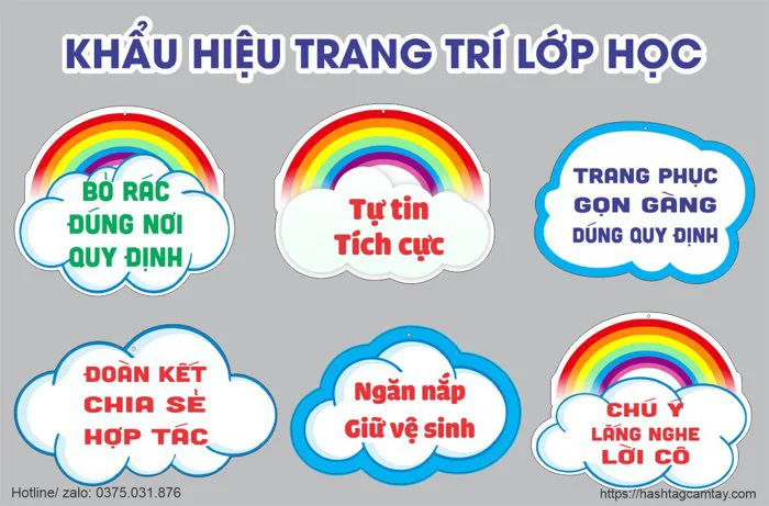 Khẩu hiệu trang trí lớp học - Hashtag Cầm Tay Khẩu hiệu trang trí lớp học - Hashtag Cầm Tay