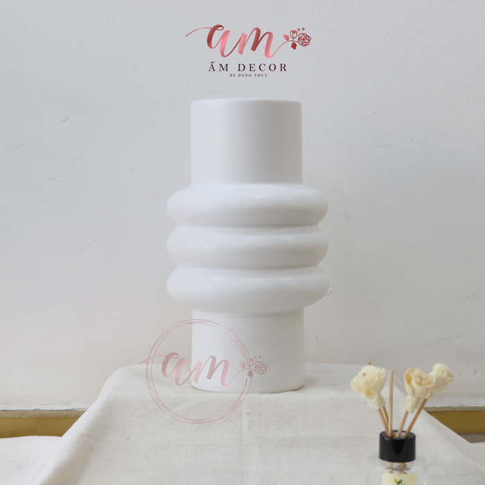 BÌNH GỐM ĐEN TRẮNG DECOR – Ấm Decor