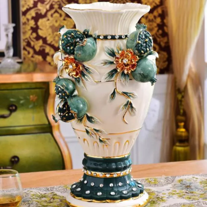 Bình Cắm Hoa Chùm Lựu Xanh - Gốm Sứ Cao Cấp - Naty Decor - Quà Tân Gia, Quà  Khai Trương, Quà Tặng Sếp, Decor Trang Trí