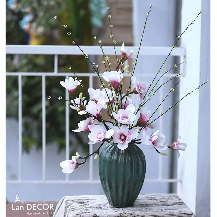 Bình hoa mộc lan trang trí nhà đẹp LanDecor - BH1168 Cây Giả Trang Trí nhà  Đẹp - Lan Decor