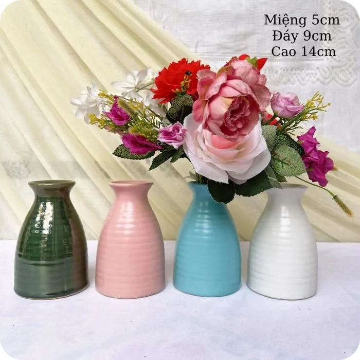 Bình hoa decor ?? Gốm Sứ Bát Tràng ?? bình gốm cắm hoa,Lọ Sake Phình
