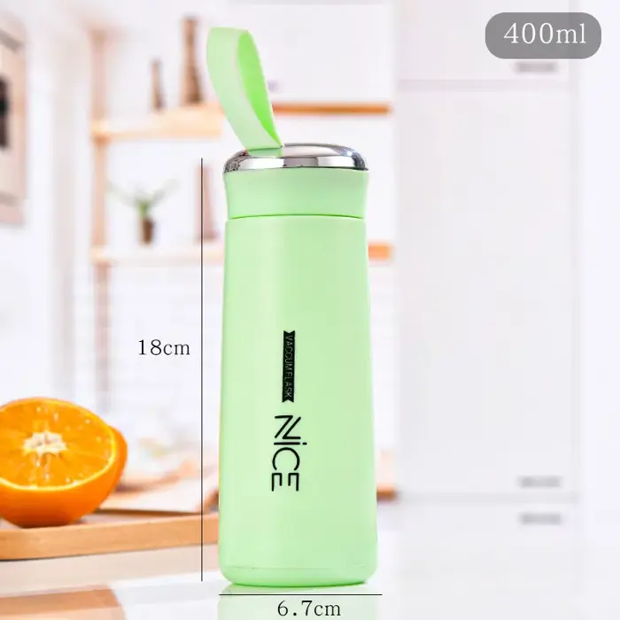 Bình đựng nước giữ nhiệt lõi thuỷ tinh bọc nhựa lúa mạch dung tích 400ml decor  bàn học | Lazada Việt Nam