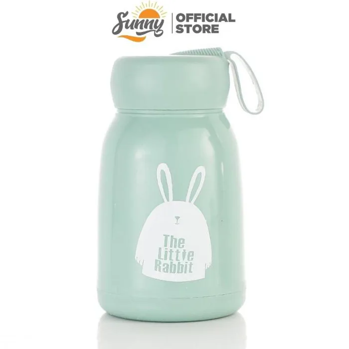 Bình đựng nước giữ nhiệt lõi thuỷ tinh bọc nhựa lúa mạch dung tích 330ml  decor bàn học BN2