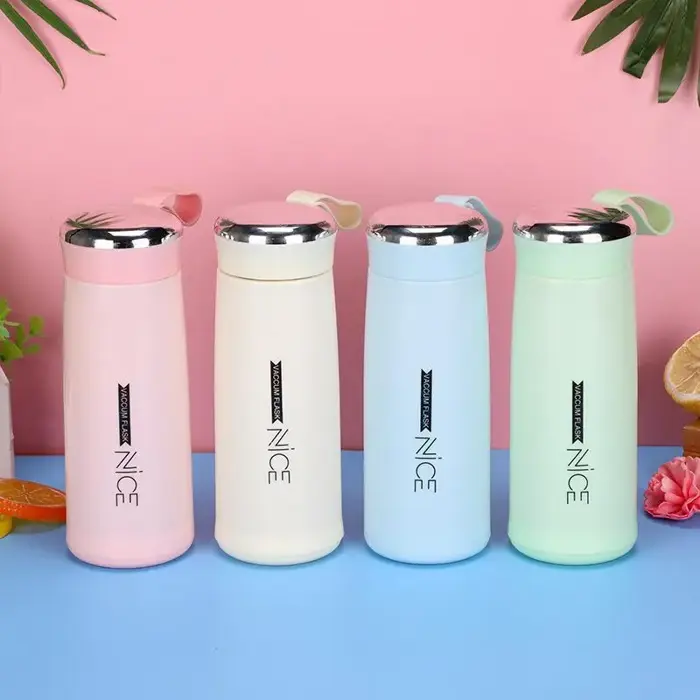 Bình đựng nước giữ nhiệt lõi thuỷ tinh bọc nhựa lúa mạch dung tích 400ml decor  bàn học | Lazada Việt Nam
