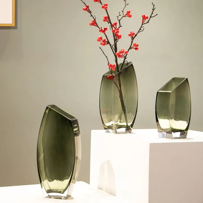Bình hoa thuỷ tinh miệng chéo màu xám khói độc lạ - Bình bông, Lọ hoa thuỷ  tinh decor bàn ăn tiệc cưới, trang trí nhà cửa đẹp | Lazada Việt Nam
