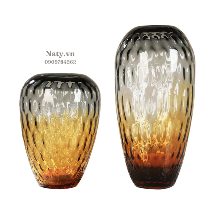 Bình Cắm Hoa Thuỷ Tinh - Quà Tân Gia Cao 27cm - Naty Decor - Quà Tân Gia,  Quà Khai Trương, Quà Tặng Sếp, Decor Trang Trí