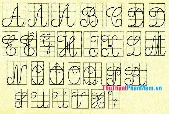 Mẫu chữ viết hoa lớp 1 chuẩn của Bộ Giáo dục và Đào tạo