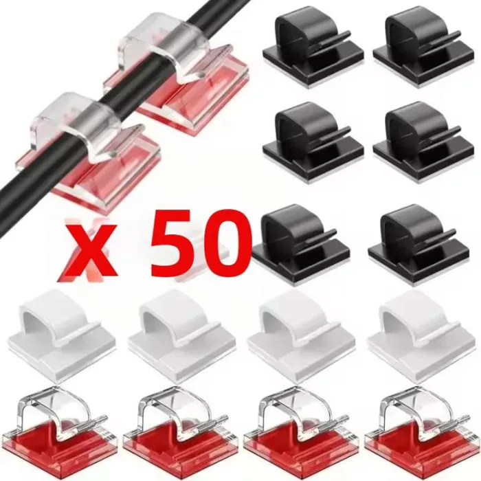 10/20/50 Chiếc Kẹp Sắp Xếp Cáp Đa Năng Để Bàn Kẹp Dây Cuộn Dây Giá Đỡ Bảo  Vệ Cho Cáp USB Văn Phòng Tại Nhà Quản Lý Cáp Móc Dính | Lazada