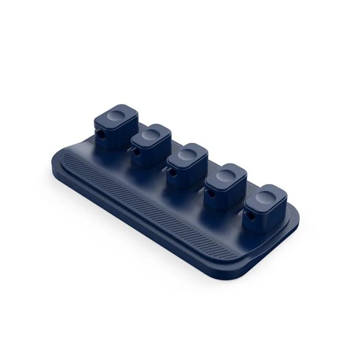 Bộ sắp xếp cáp để bàn SECEL, 5 kẹp Quản lý cáp từ tính đa năng, Hàng cuộn  dây cố định tự dính bằng silicon