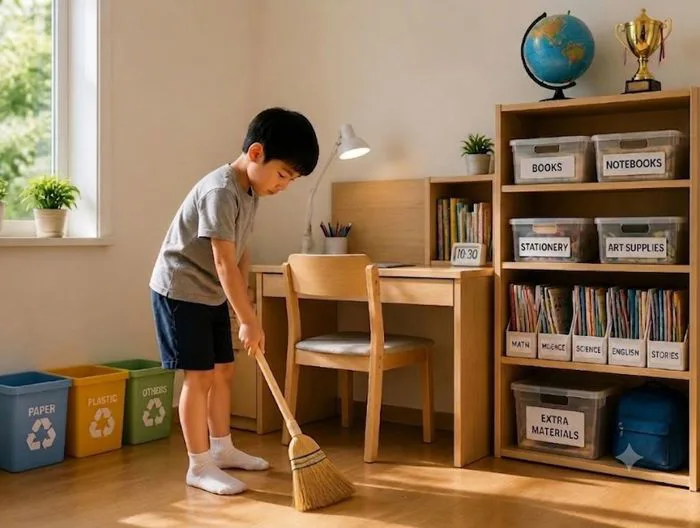 Cách sắp xếp bàn học gọn gàng chuẩn quy tắc 5S của người Nhật