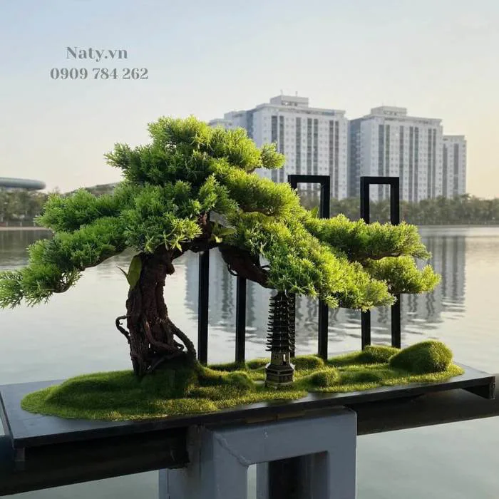 Bonsai Cây Giả Decor Trang Trí - Quà Tặng Tân Gia