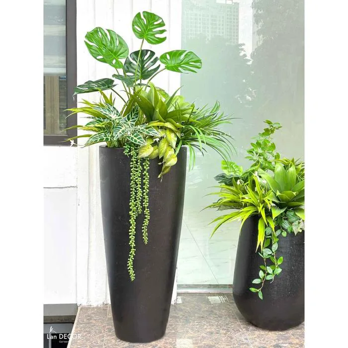 Cây Giả Decor Tiểu Cảnh- Chậu Cây Giả Decor Không Gian Hiện Đại, Điểm Nhấn  Ấn Tượng (cao 140cm, tán 60cm)- CC1126 Tổng Kho Sỉ Cây Giả Trang Trí Lan  Decor -