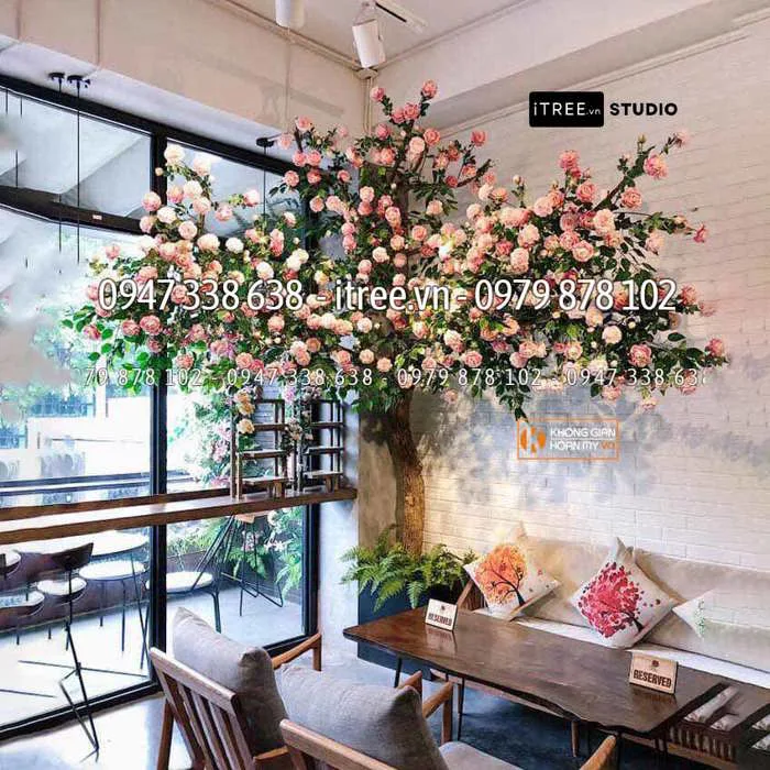 Decor Cây Hoa Trà Giả - Cây giả trang trí iTREE Studio