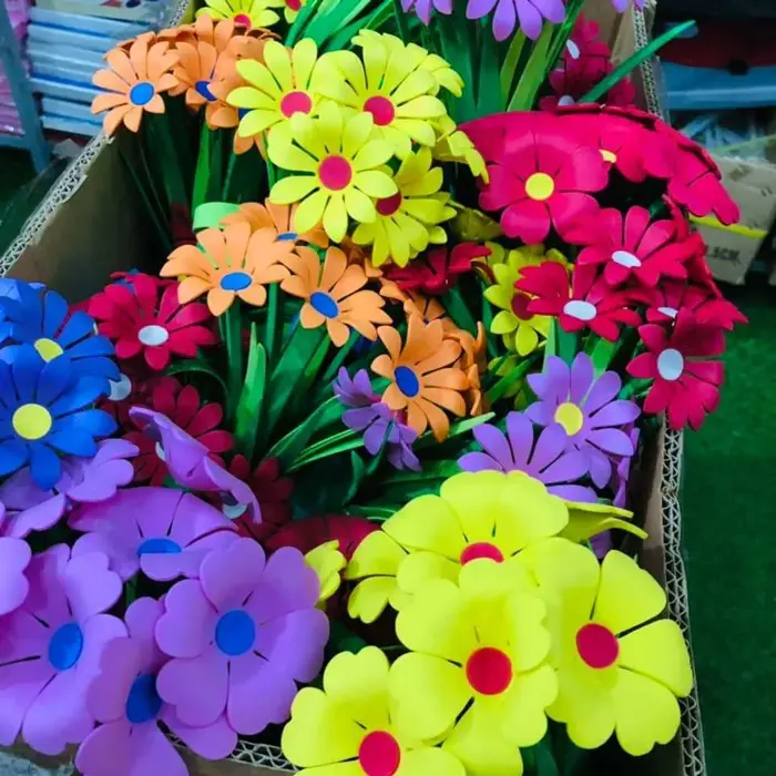 Khóm hoa xốp - Lẵng hoa nỉ treo tường trang trí lớp mầm nonDecor góc học  tậpTrang trí góc làm việc - Lazada | Lazada Việt Nam