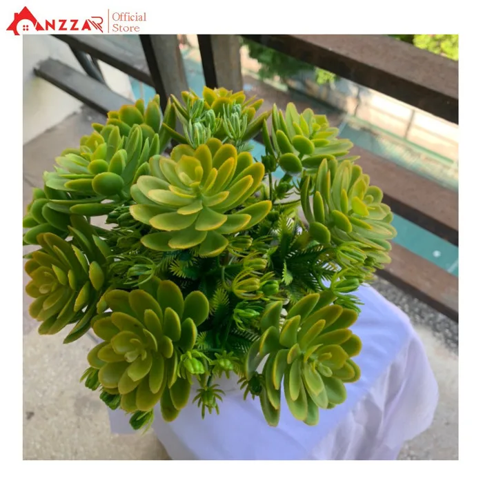 Chậu cây sen đá nhân tạo nhỏ xinh để bàn, kệ tủ decor, làm quà lưu niệm ý  nghĩa SD-05 - Anzzar Home Decor