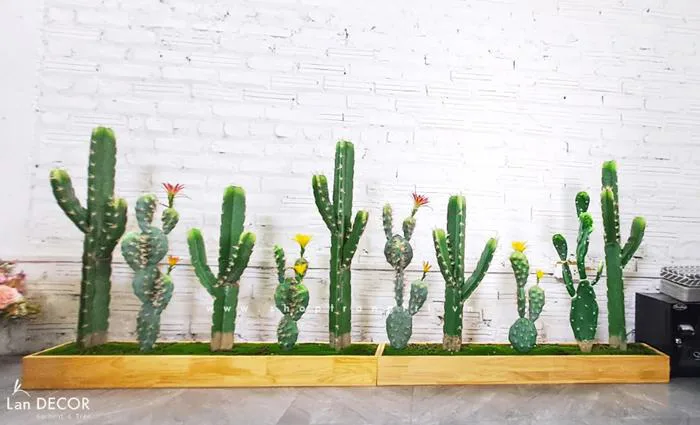 TRANG TRÍ BỒN CÂY XƯƠNG RỒNG TIỂU CẢNH (1M2) - BC087 Tổng Kho Sỉ Cây Giả Trang  Trí Lan Decor - Giá Từ Nhà Sản Xuất