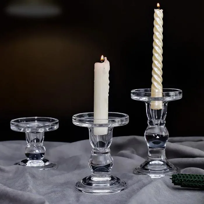 CHÂN NẾN THỦY TINH BASIC – Ấm Decor