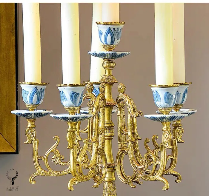Chân nến Tân cổ điển(LD245) - Trang trí nội thất cao cấp - Lingdecor.com