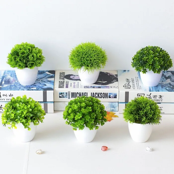 Chậu Cây Giả Decor Phòng Khách Cây Xanh Trang Trí Trong Nhà